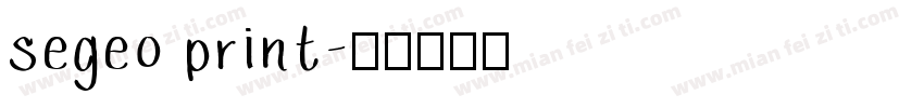 segeo print字体转换